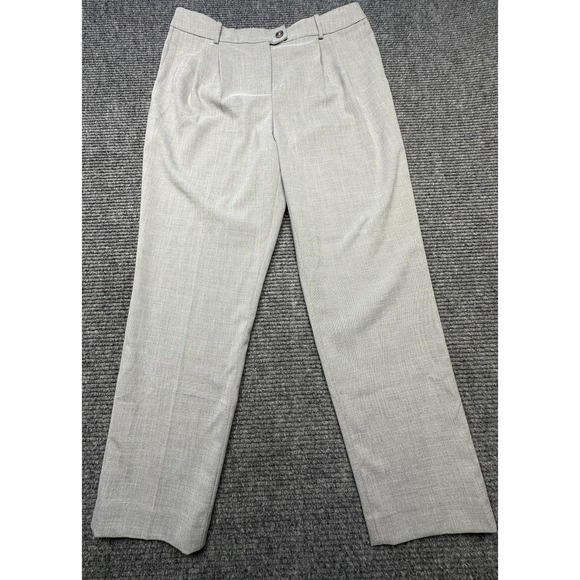Calvin Klein Pants Womens 10 Gray Dress Trousers Straight Leg Stretch Office - Picture 1 of 7